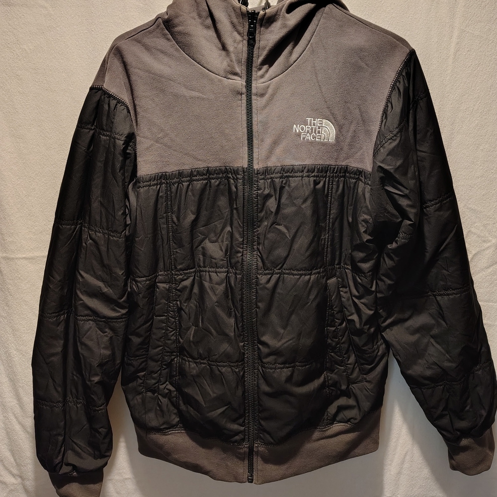 The North Face Men's Gray and Black Double-Sided Reversible Coat Size Small